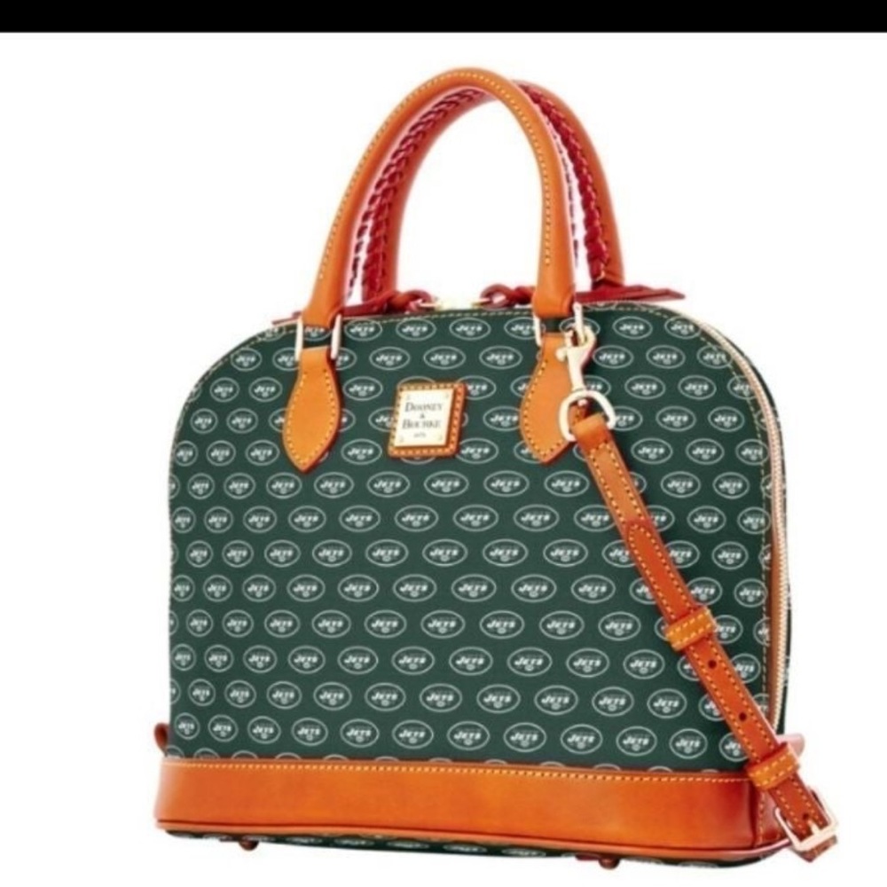 NWT DOONEY & BOURKE NY JETS ZIP ZIP SATCHEL PURSE